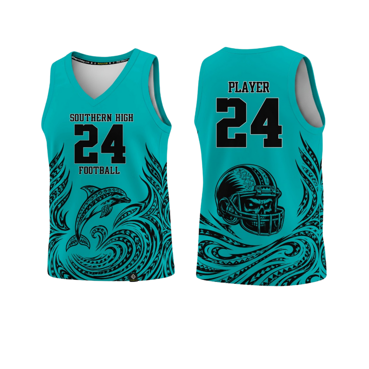 SOUTHERN HIGH FOOTBALL Sublimated Men's Tanktop (Teal)