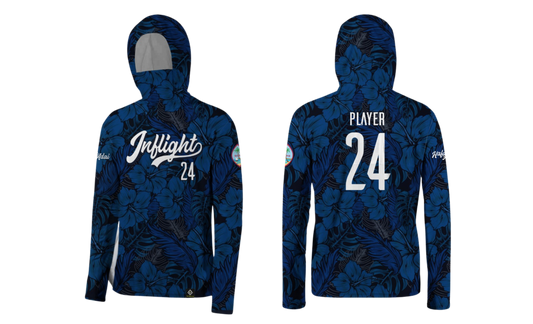 UNITED INFLIGHT Sublimated Men's Long Sleeve Hoodie with Mask
