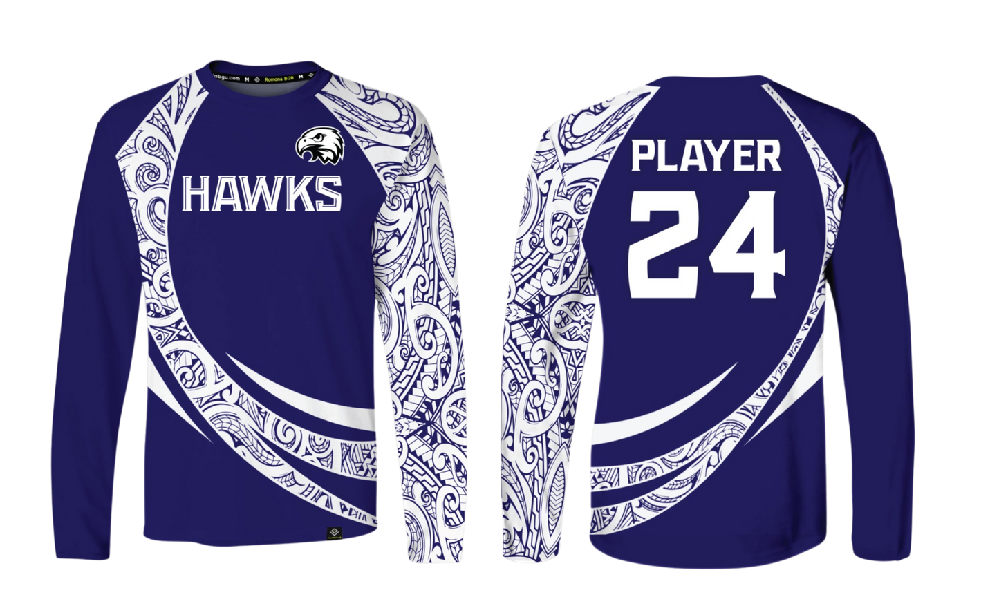 FBLG HAWKS RUGBY Sublimated Men's Long Sleeve