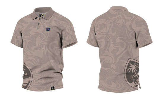 NAVAL BASE HOUSING GUAM Sublimated Men's Polo (Oat Brown)