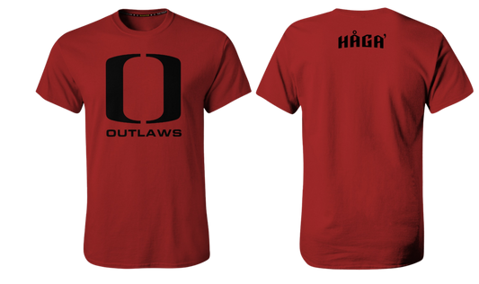 HAGA OUTLAWS Screen Print T-shirt (Outlaw Black Design)