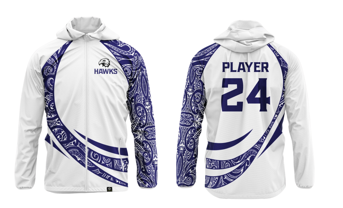 FBLG HAWKS RUGBY Sublimated Lightweight Windbreaker Jacket