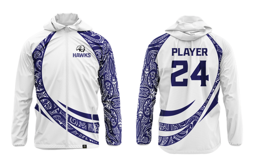 FBLG HAWKS RUGBY Sublimated Lightweight Windbreaker Jacket