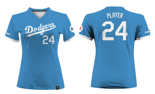 GUAM DODGERS Sublimated Women's T-shirt (Light Blue)