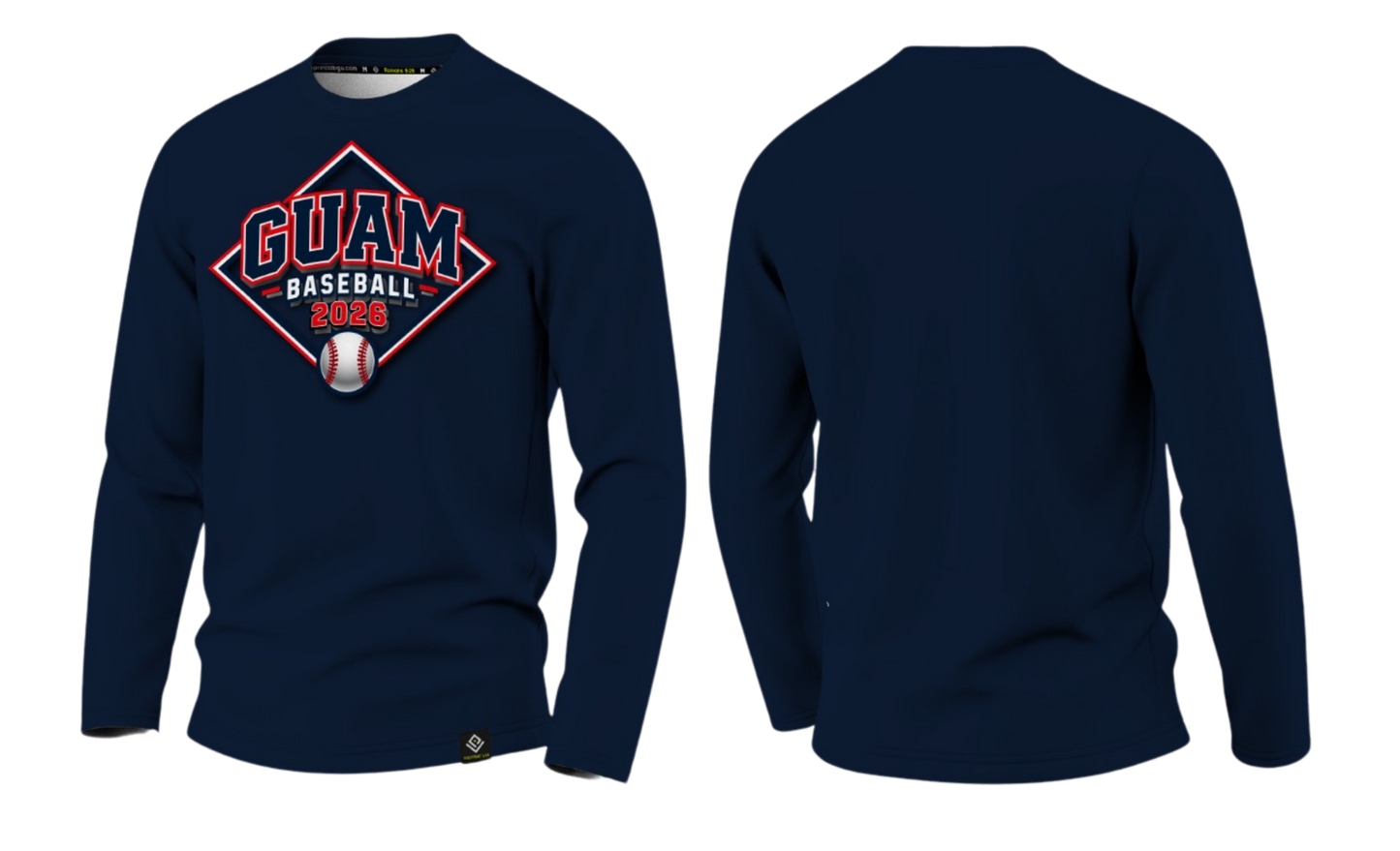 GUAM LITTLE LEAGUE Sublimated Men's Long Sleeve (Front Logo - Blue)
