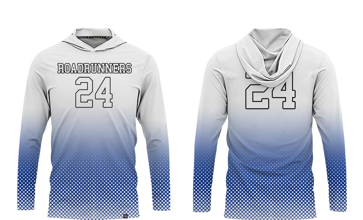ROADRUNNERS GIRLS VOLLEYBALL (HOME JERSEY) Sublimated Long Sleeve with Hood