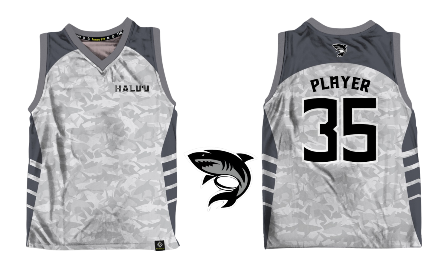 HALU'LU - SSHS RUGBY Sublimated Men's Tank Top (Gray)