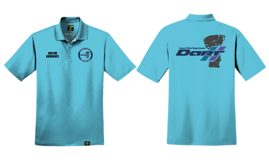 DOMESTIC ASSAULT Sublimated Men's Polo Shirt (Light Blue)