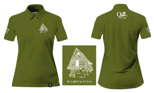 ANDERSEN FAMILY HOUSING Sublimated Women's Polo (Olive Green)