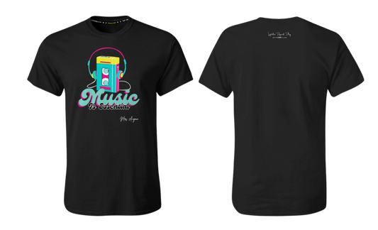 LYTELLTON PAGES & PLAY Screen Print T-shirt (Music Is Essential - Black)