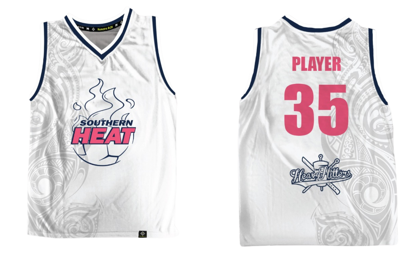 SOUTHERN HEAT SOCCER Sublimated Men's Tank Top (White - Pink)