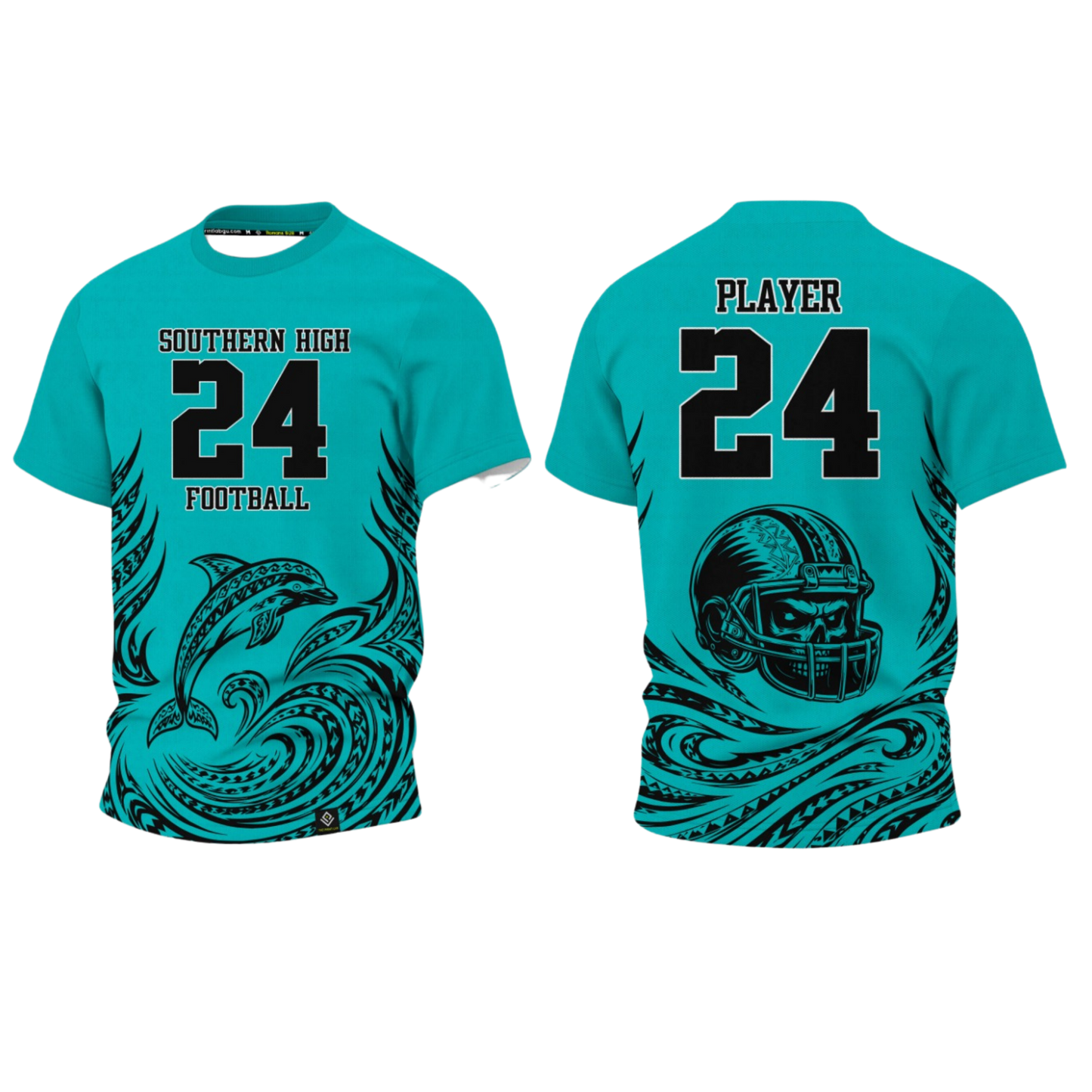 SOUTHERN HIGH FOOTBALL Sublimated Men's T-shirt (Teal)