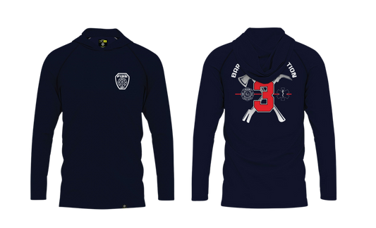 GUAM FIRE DEPARTMENT - Barrigada Fire Station - Sublimated Raglan Long Sleeve with Hood
