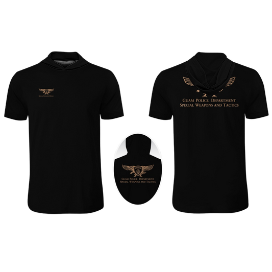 GUAM POLICE DEPT. Sublimated Men's Short Sleeve with Hood (SPECIAL OPERATION BUREAU)