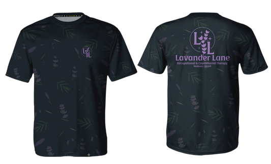 LAVENDER LANE - Men's Sublimated Round Neck Short Sleeve (Blue-Gray)