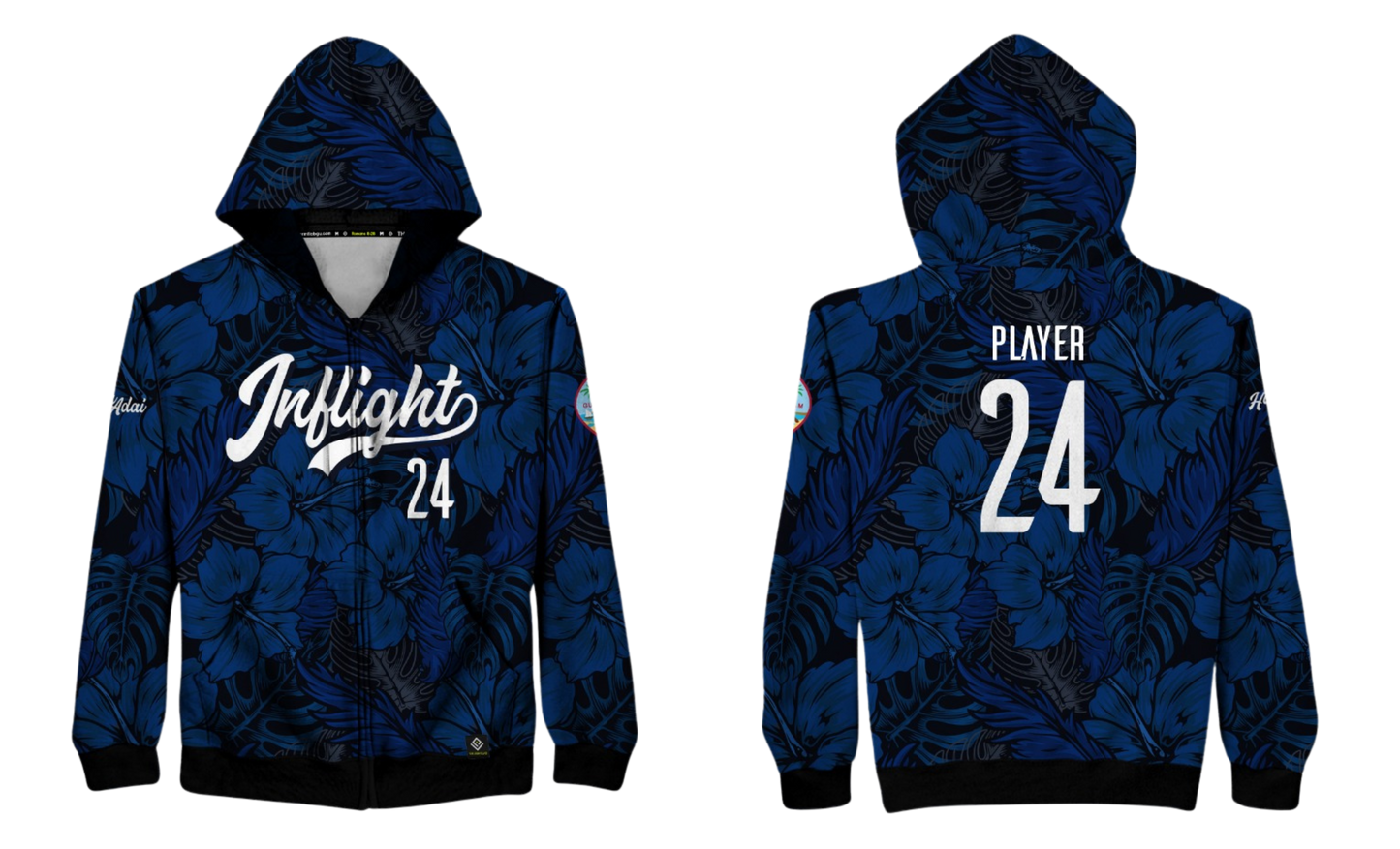 UNITED INFLIGHT Sublimated Men's Hybrid Zipper Hoodie Jacket