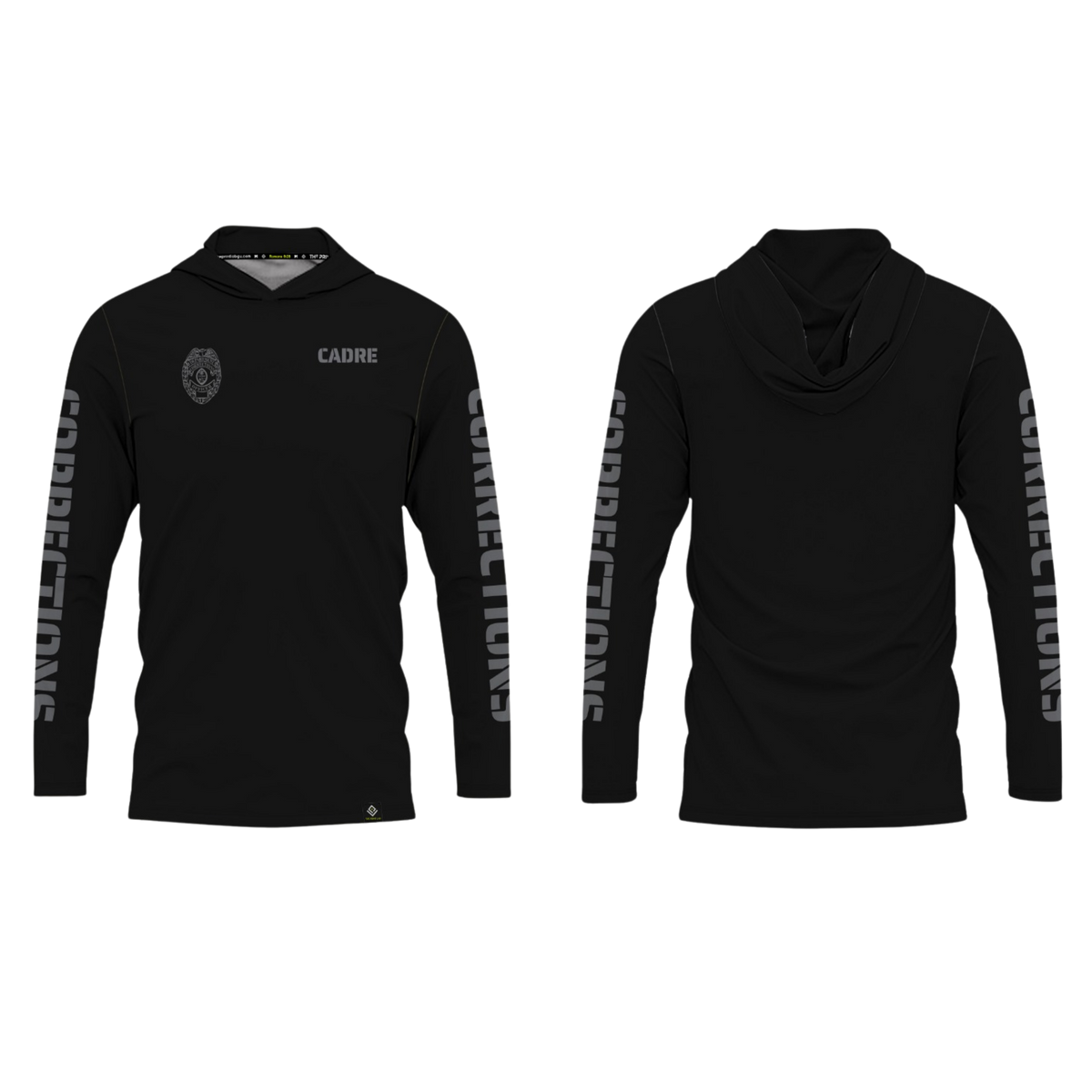 CORRECTIONS Sublimated Men's Long Sleeve with Hood (Officer Badge)