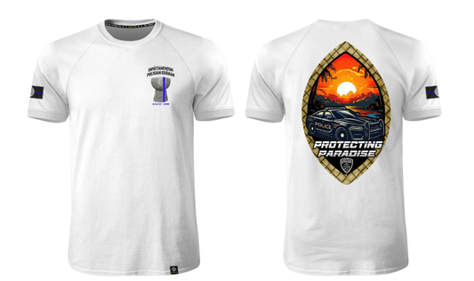 GUAM POLICE DEPARTMENT Sublimated Raglan T-shirt (White)