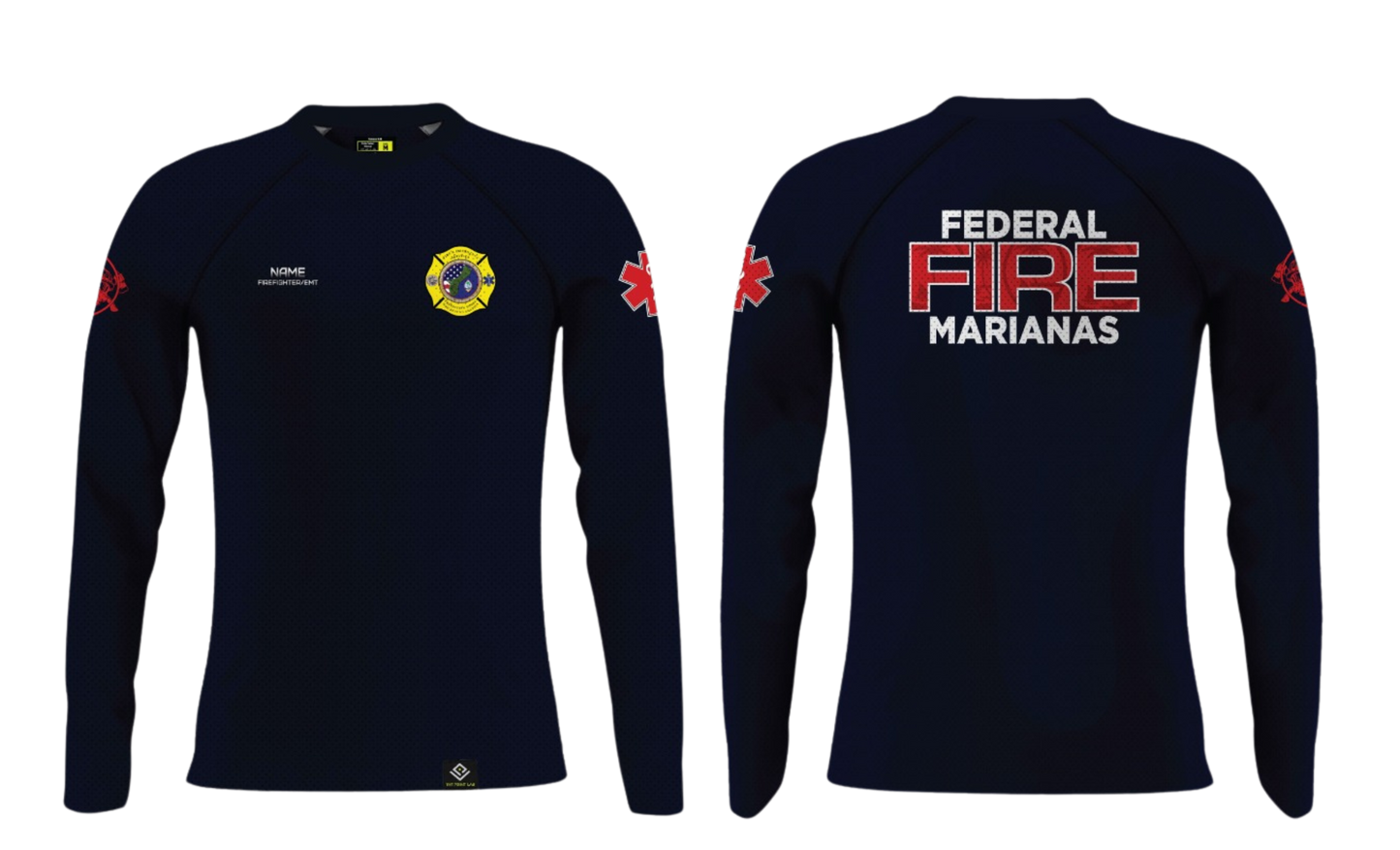 FEDERAL FIRE MARIANAS Sublimated Long Sleeve Raglan Cut (FIREFIGHTER/EMT)