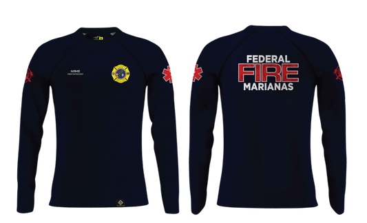 FEDERAL FIRE MARIANAS Sublimated Long Sleeve Raglan Cut (FIREFIGHTER/EMT)