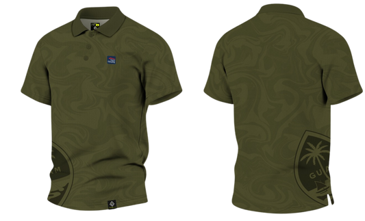 NAVAL BASE HOUSING GUAM Sublimated Men's Polo (Army Green)