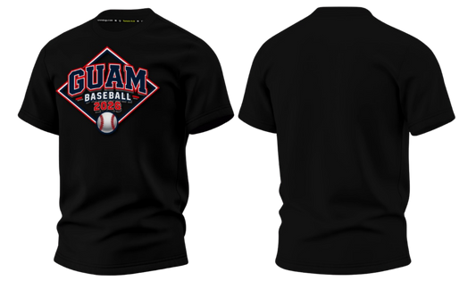 GUAM LITTLE LEAGUE 2026 Screen Print T-shirt (Black - Front Logo)