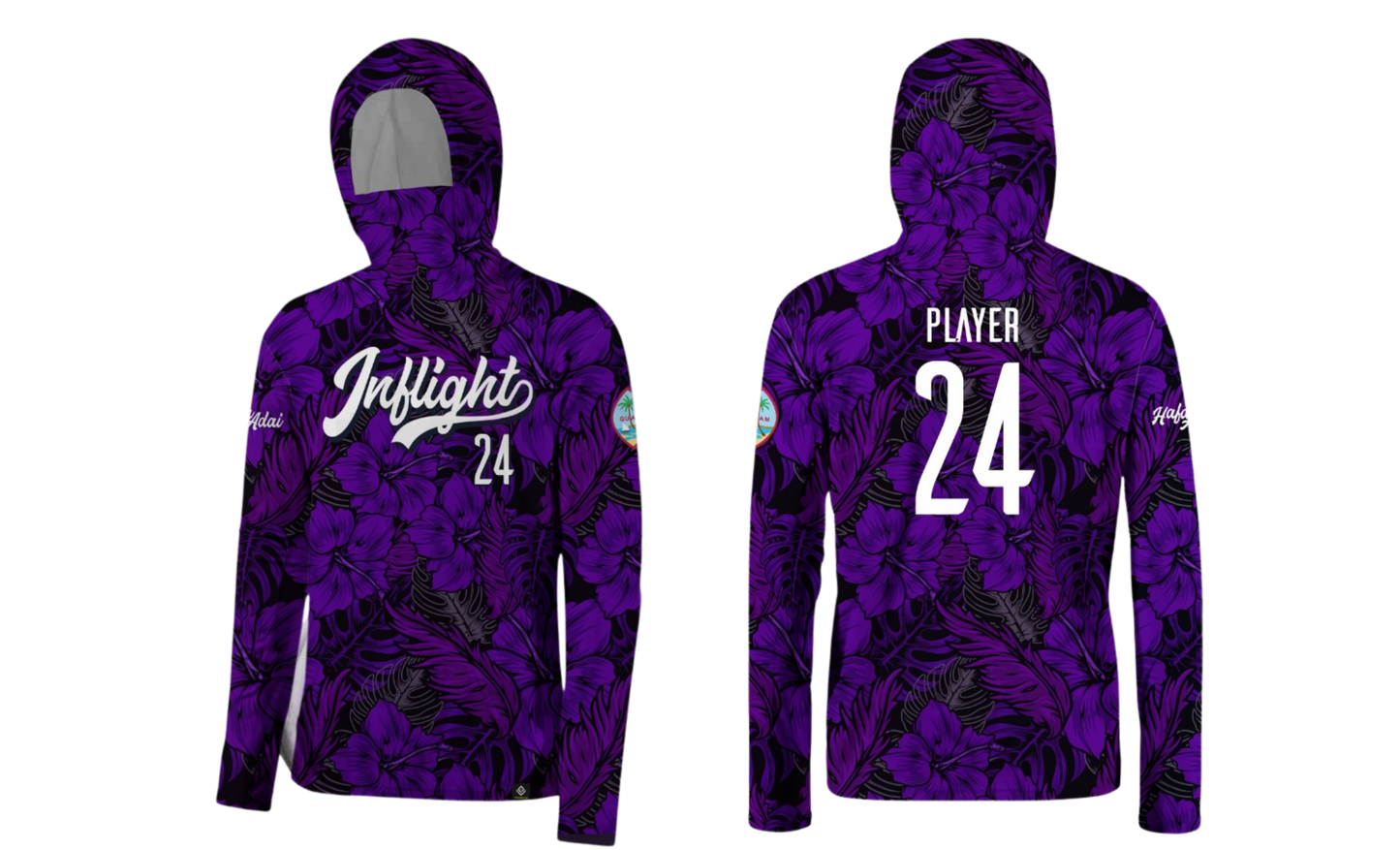 UNITED INFLIGHT Sublimated Men's Long Sleeve Hoodie with Mask