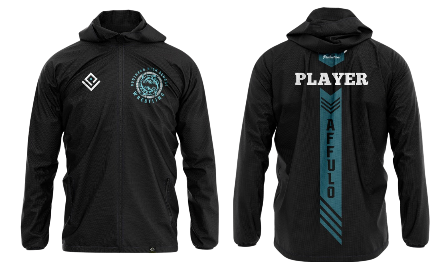 SOUTHERN HIGH WRESTLING Sublimated Lightweight Windbreaker Jacket