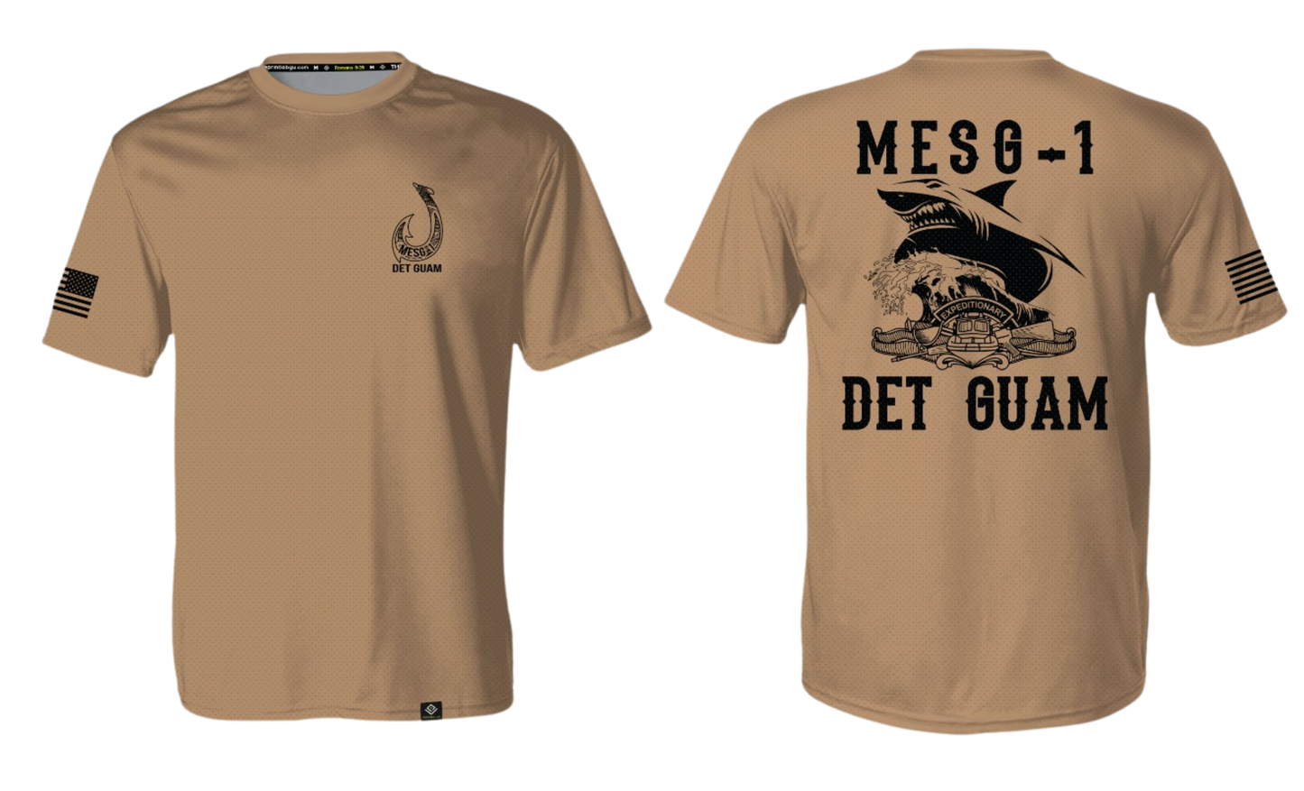 MESG - 1 DET GUAM Sublimated Men's T-shirt (Hook Logo)