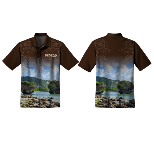 DEDEDO Sublimated Men's Polo Shirt - Senior Center (Brown)