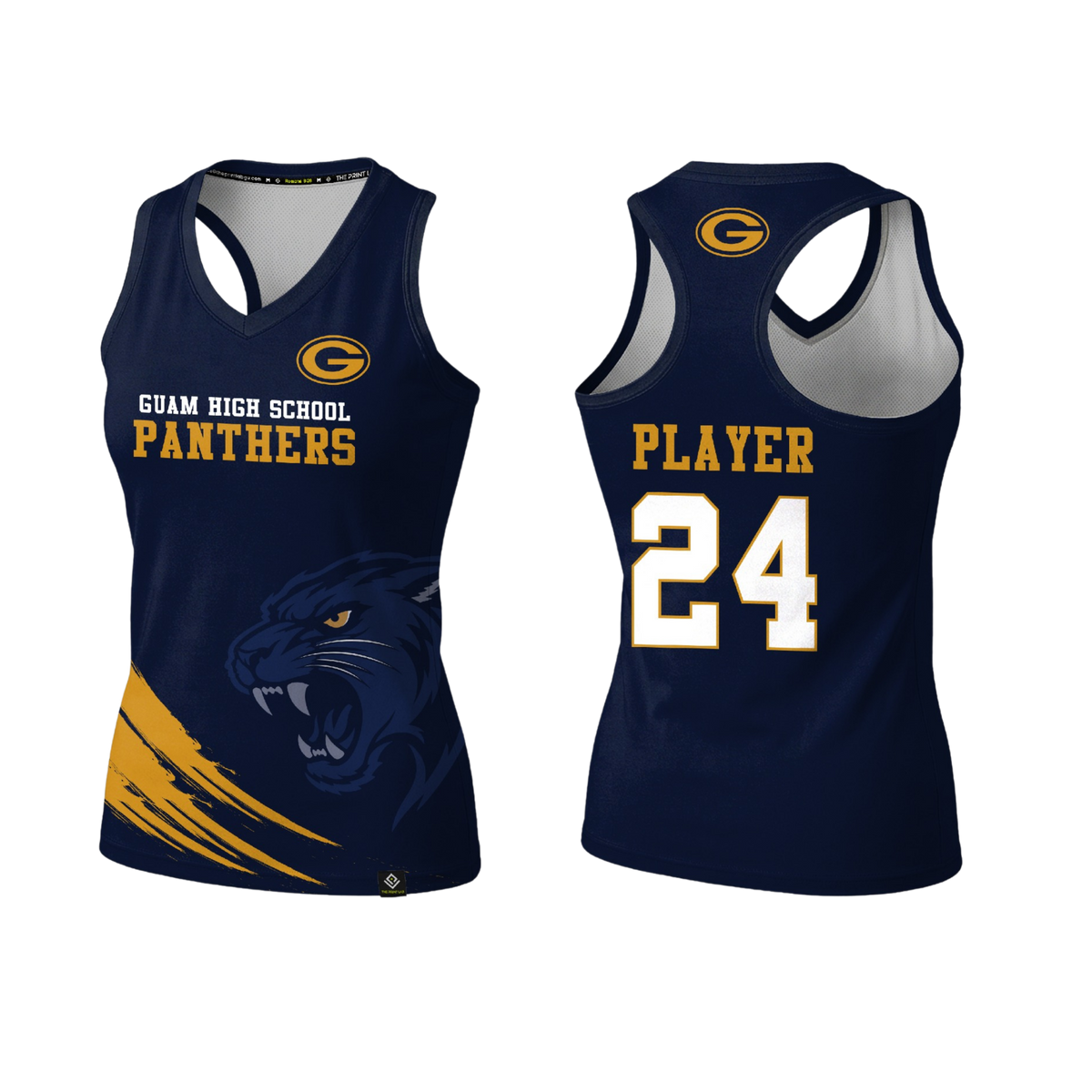 GUAM HIGHSCHOOL FOOTBALL Sublimated Women's Racerback