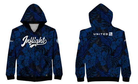 UNITED INFLIGHT Sublimated Men's Hybrid Zipper Hoodie Jacket