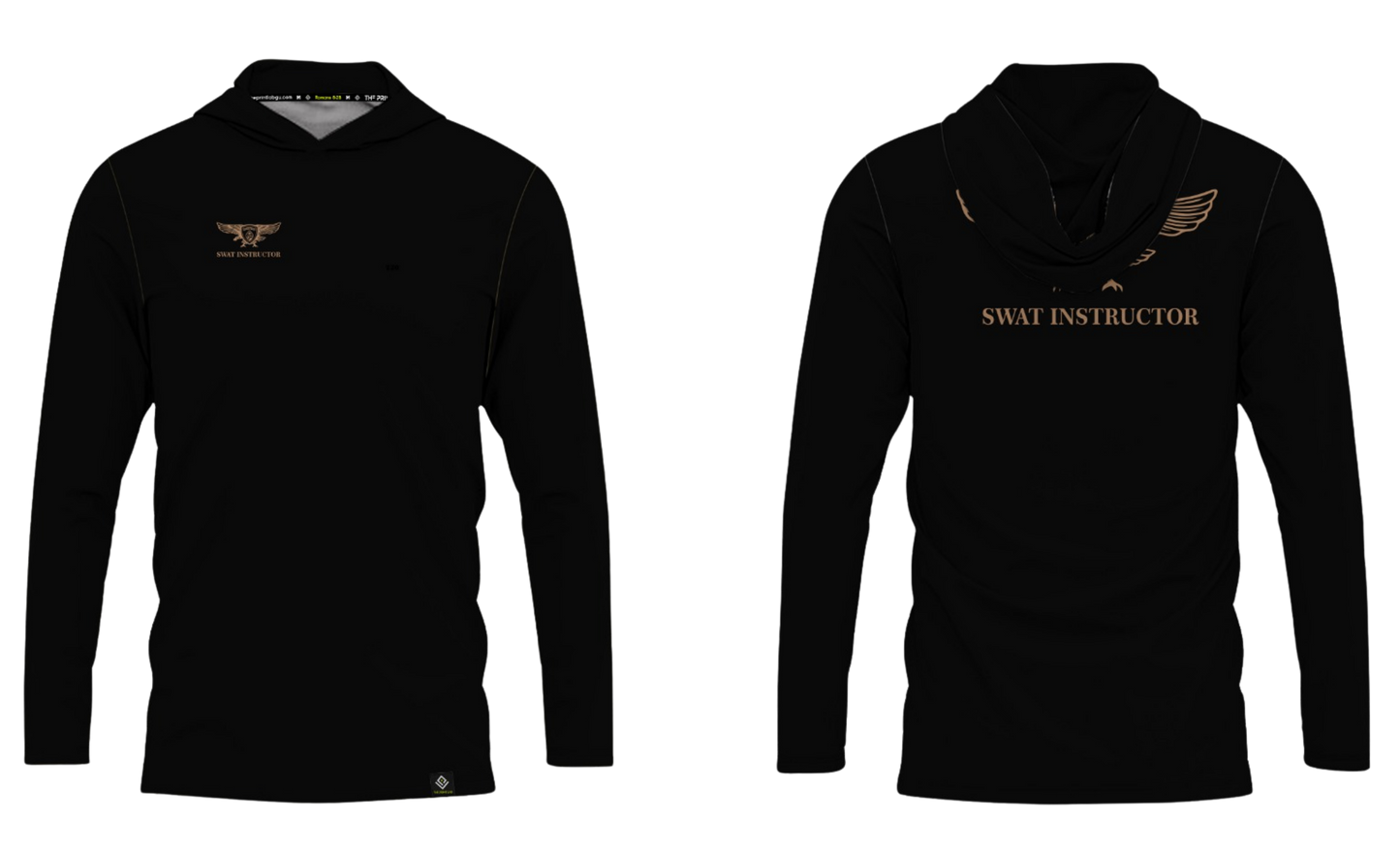 GUAM POLICE DEPT. Sublimated Men's Long Sleeve with Hood (SWAT INSTRUCTOR)