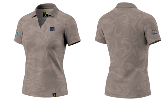 NAVAL BASE HOUSING GUAM Sublimated Women's Polo (Oat Brown)