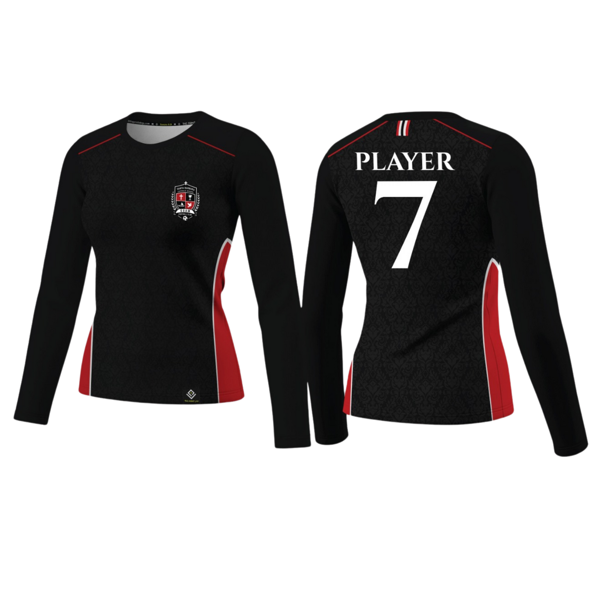 SANTA BARBARA Sublimated Women's Long Sleeve (Black)