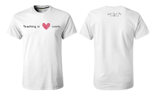 LYTELLTON PAGES & PLAY Screen Print T-shirt (Teaching - Pink Heart)