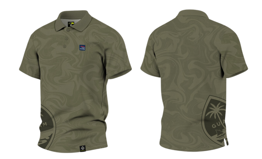 NAVAL BASE HOUSING GUAM Sublimated Men's Polo (Olive Green)