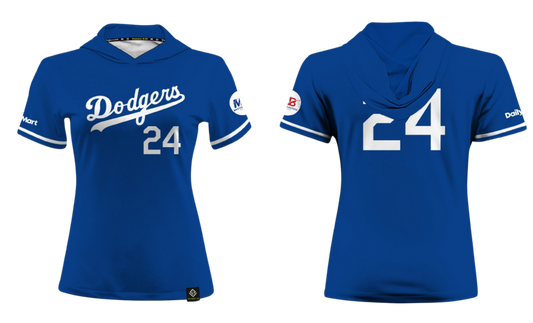 GUAM DODGERS Sublimated Women's Short Sleeve with Hood (Royal Blue)
