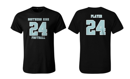 SOUTHERN HIGH FOOTBALL 2025 Cotton Screenprint T-shirt and Long Sleeve (Player Name and Number)