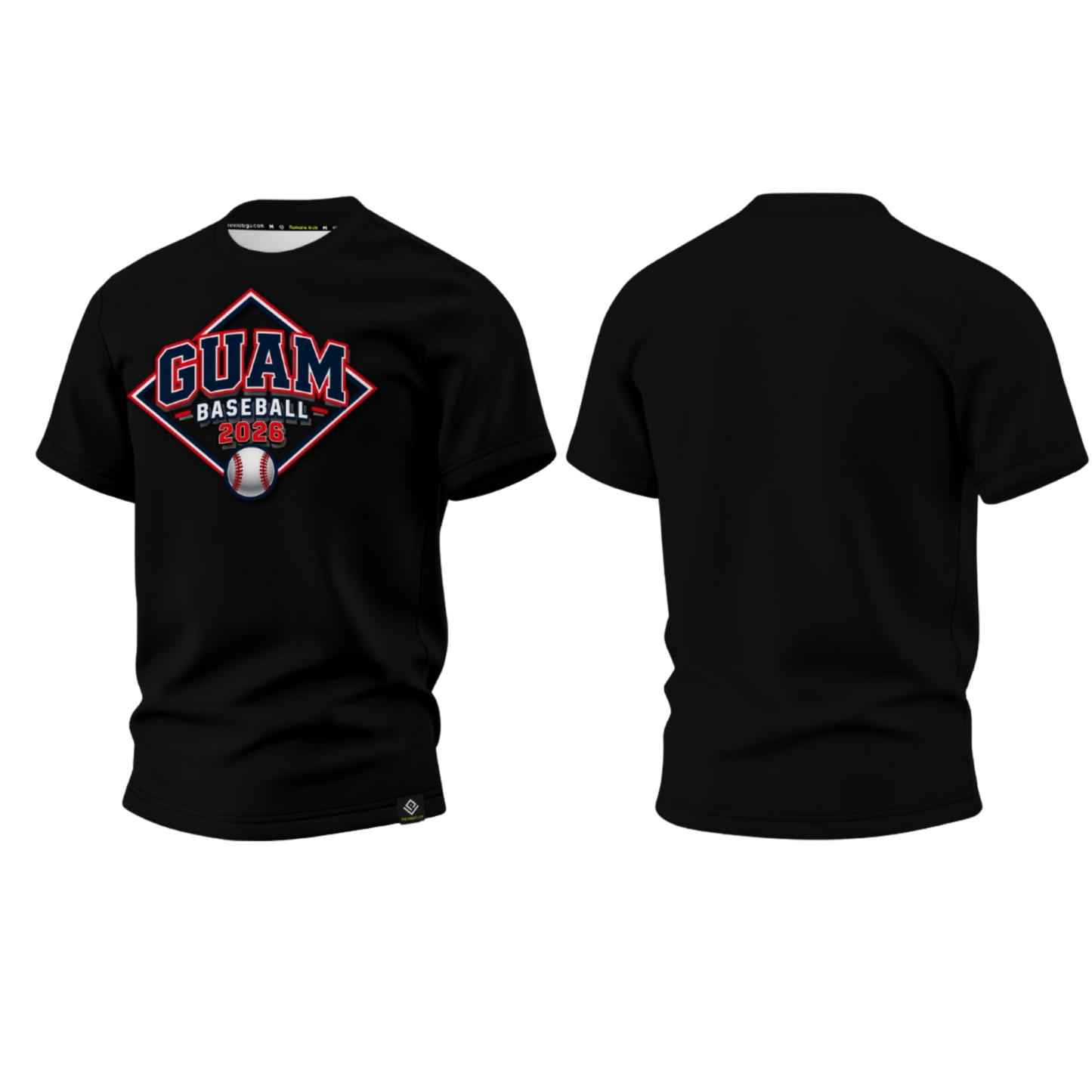 GUAM LITTLE LEAGUE 2026 Screen Print T-shirt (Black - Front Logo)
