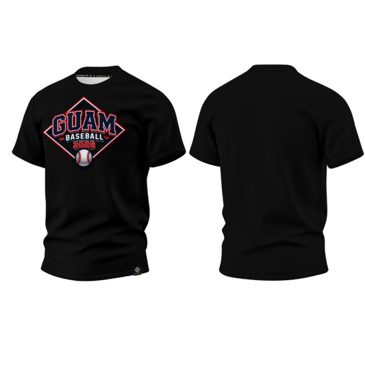 GUAM LITTLE LEAGUE 2026 Screen Print T-shirt (Black - Front Logo)