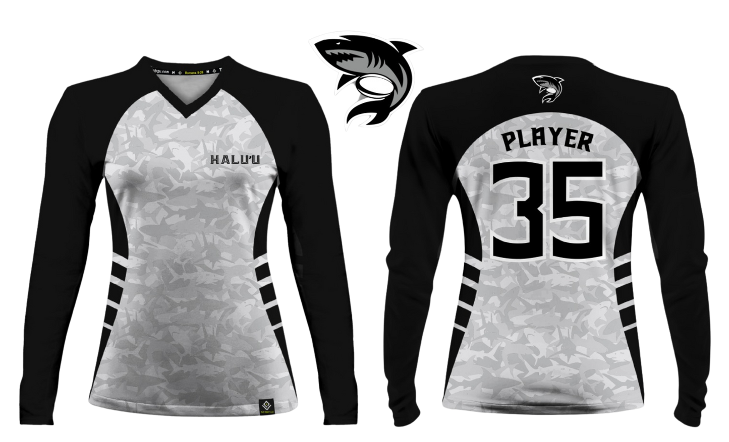 HALU'LU - SSHS RUGBY Sublimated Women's Long Sleeve (Black)