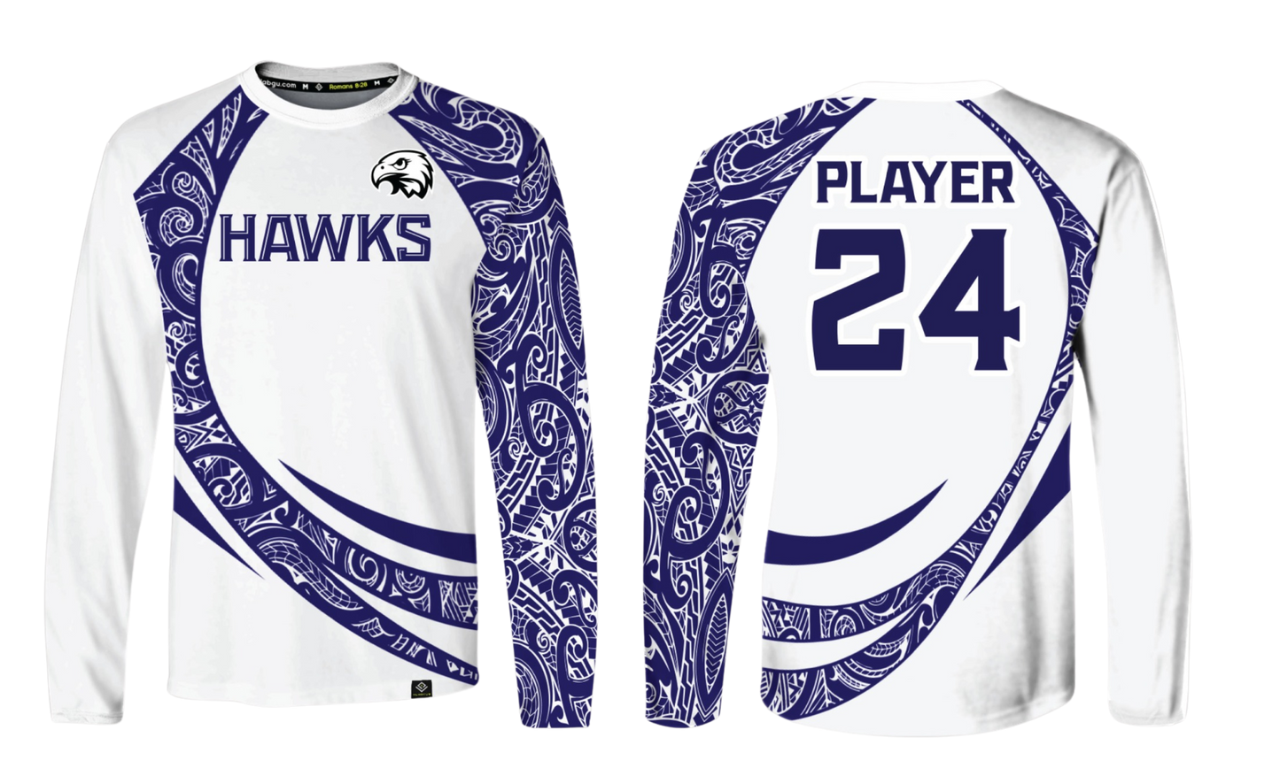 FBLG HAWKS RUGBY Sublimated Men's Long Sleeve