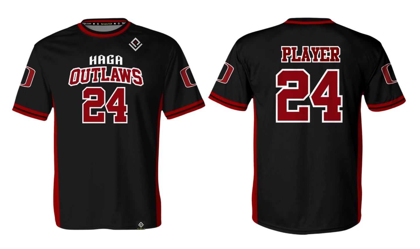 HAGA OUTLAWS Sublimated Men's T-shirt (Black)