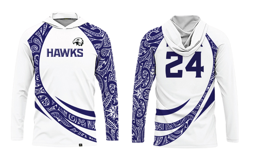 FBLG HAWKS RUGBY Sublimated Men's Long Sleeve with Hood