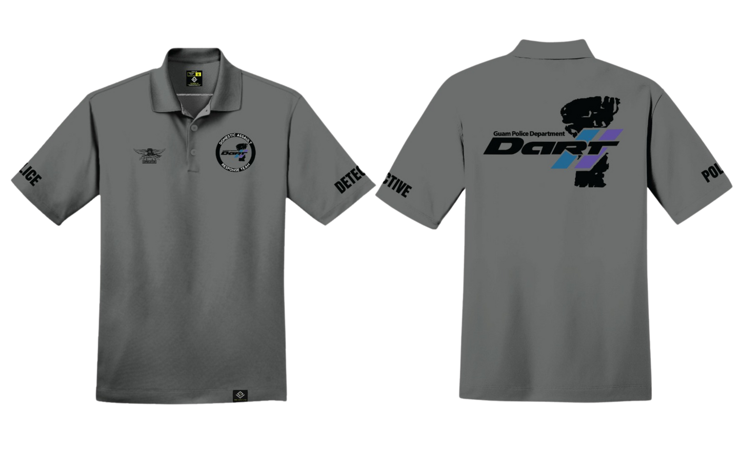 DOMESTIC ASSAULT Sublimated Men's Polo Shirt (Gray)