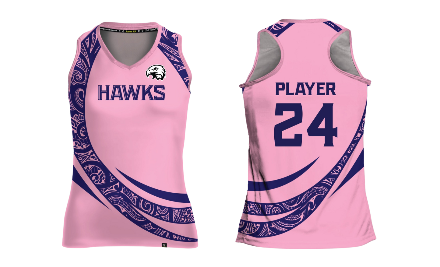 FBLG HAWKS RUGBY Sublimated Women's Racer back