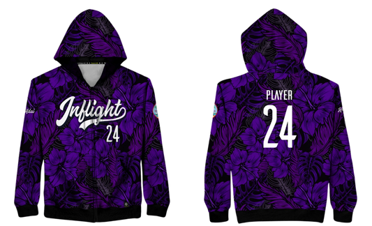 UNITED INFLIGHT Sublimated Men's Hybrid Zipper Hoodie