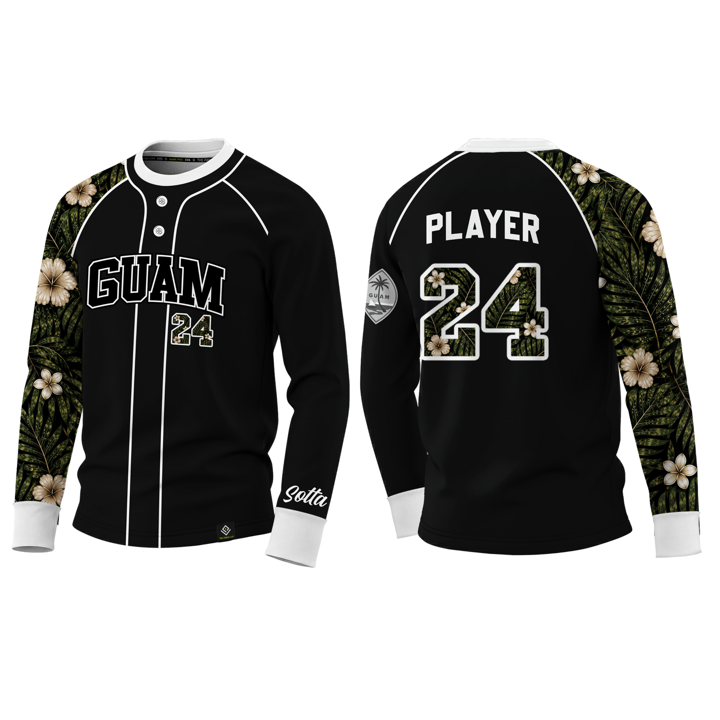 SOTTA SOFTBALL Sublimated Men's Long Sleeve with Cuff (Black)