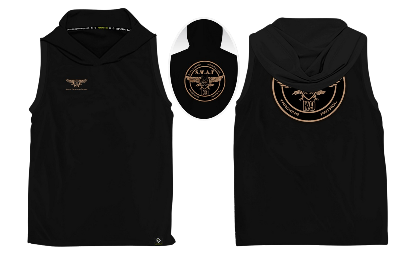 GUAM POLICE DEPT. Sublimated Men's Tank Top with Hood (SWAT-K9)